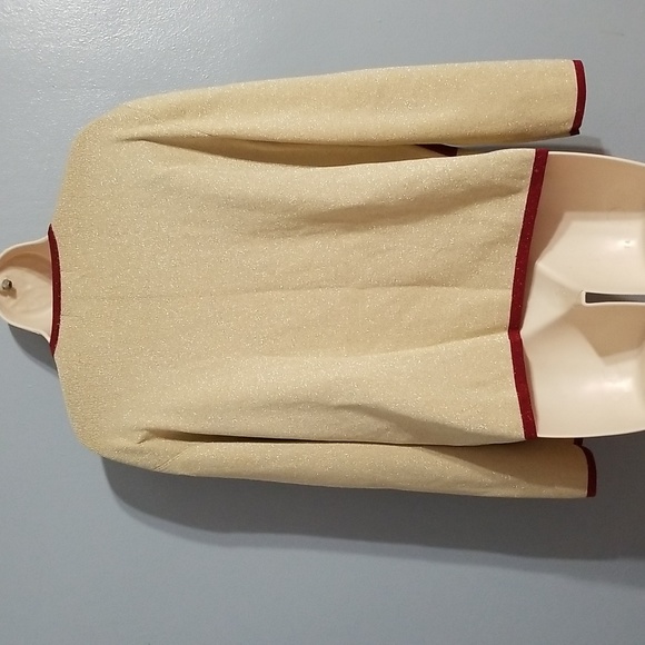 Alfred dunner XL gold &burgundy embroidered floral with gold sparkle and beading - Picture 10 of 17